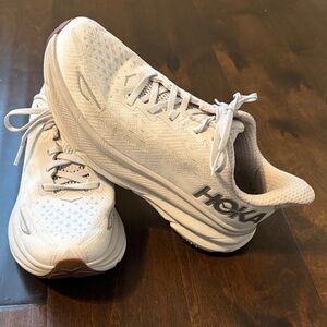 Hoka White Athletic Sneakers
